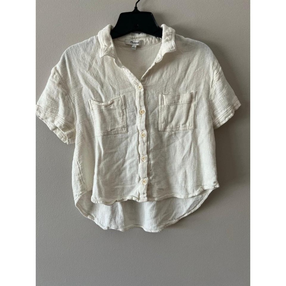 Madewell Breezewoven Beachside Shirttail Top Medium